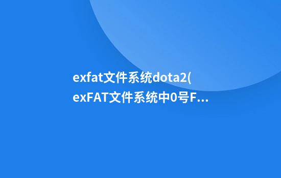 exfat文件系统dota2(exFAT文件系统中0号FAT表项的含义)