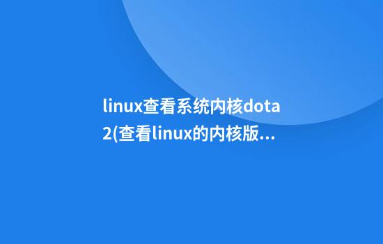 linux查看系统内核dota2(查看linux的内核版本的命令)