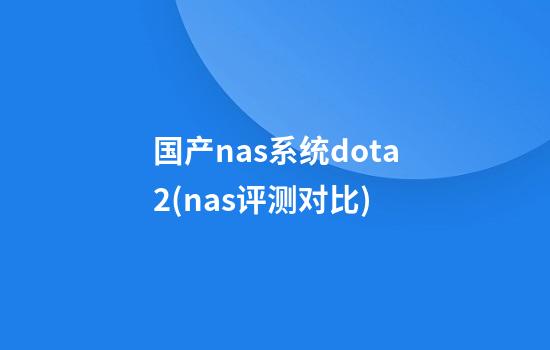 国产nas系统dota2(nas评测对比)